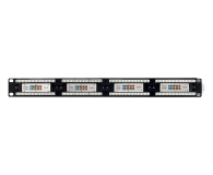 Qoltec Patch panel RACK 24 porty kat.5E UTP czarny - 1329996 - zdjęcie 2